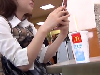Japanese Cutie Rubs Pussy